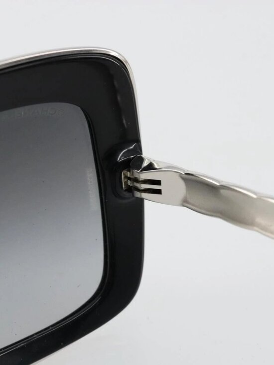 CHANEL Sunglasses plastic Black CC Auth BA13441M main image 2
